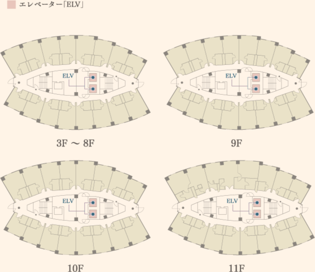 3〜11階